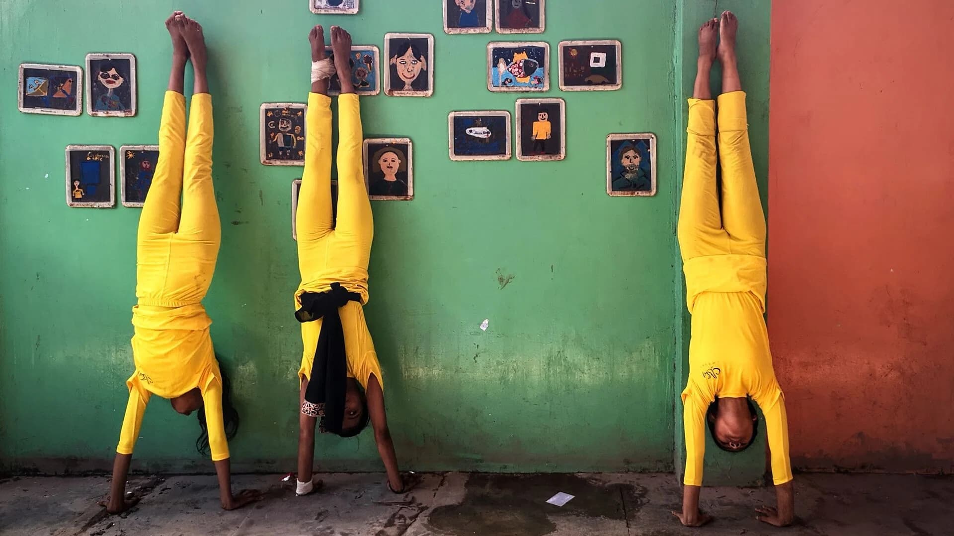 Backdrop for The Gymnasts of Fisherman Colony