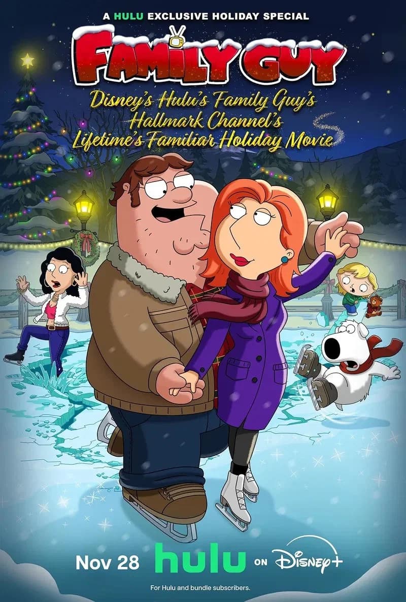 Poster for Disney's Hulu's Family Guy's Hallmark Channel's Lifetime's Familiar Holiday Movie